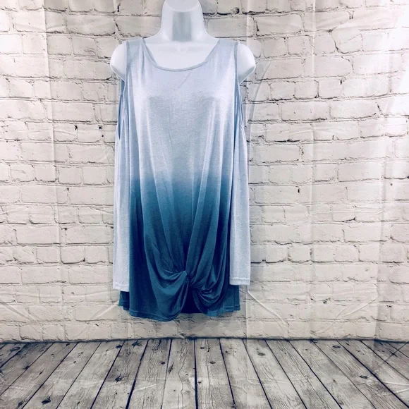 ♦️1 Left♦️NWT-Kori-Cold Shoulder Twist Tie Front Women - Measurements in Pics - Picture 16 of 16